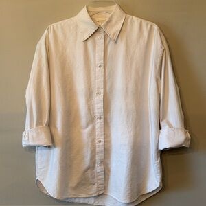 H&M White Oxford Oversized Women's Button-Down Shirt